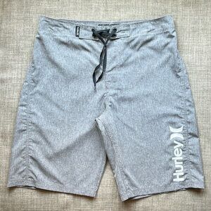Hurley Swim Trunks Shorts Gray Quick Dry Size 16 Youth
